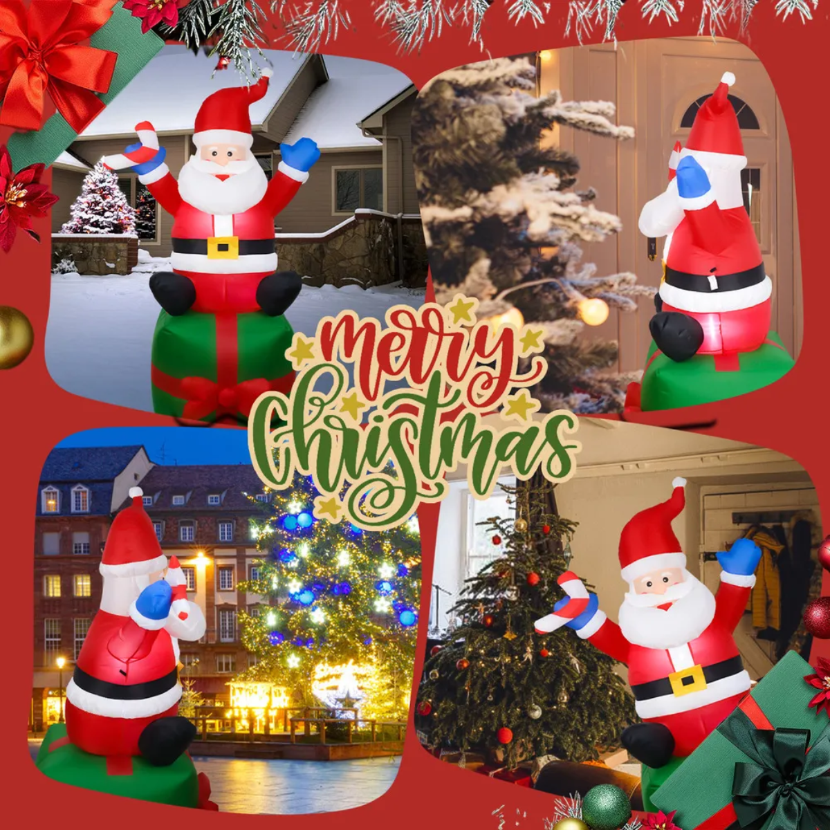 Adorno Navideño Inflable Santa Claus